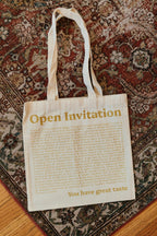 Open Invitation Tote Bags